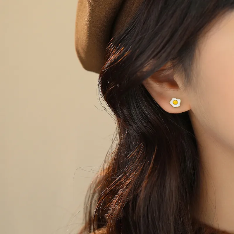 KiNGZiT 999 Fine Silver Stud Earrings Women's-2