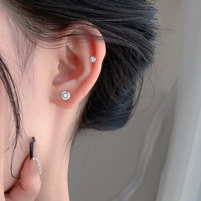 KiNGZiT 999 Fine Silver Stud Earrings Women's-2
