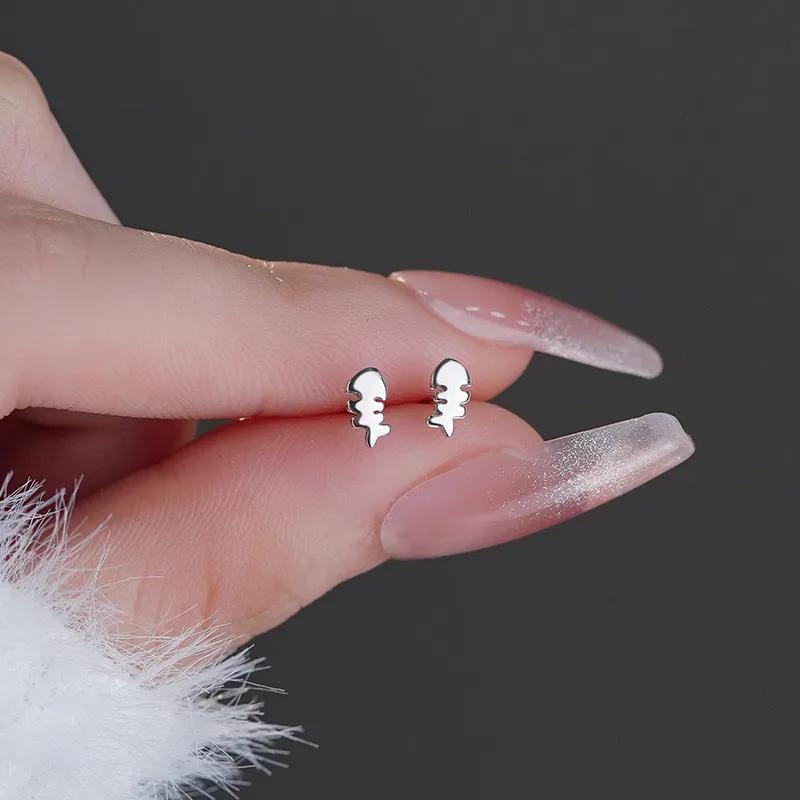 KiNGZiT 999 Fine Silver Stud Earrings Women's-1