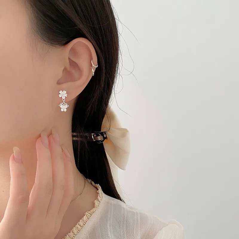 KiNGZiT 999 Fine Silver Stud Earrings Women's-1