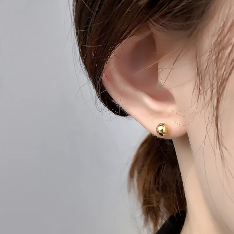 KiNGZiT Sterling Silver Stud Earrings Unisex-5