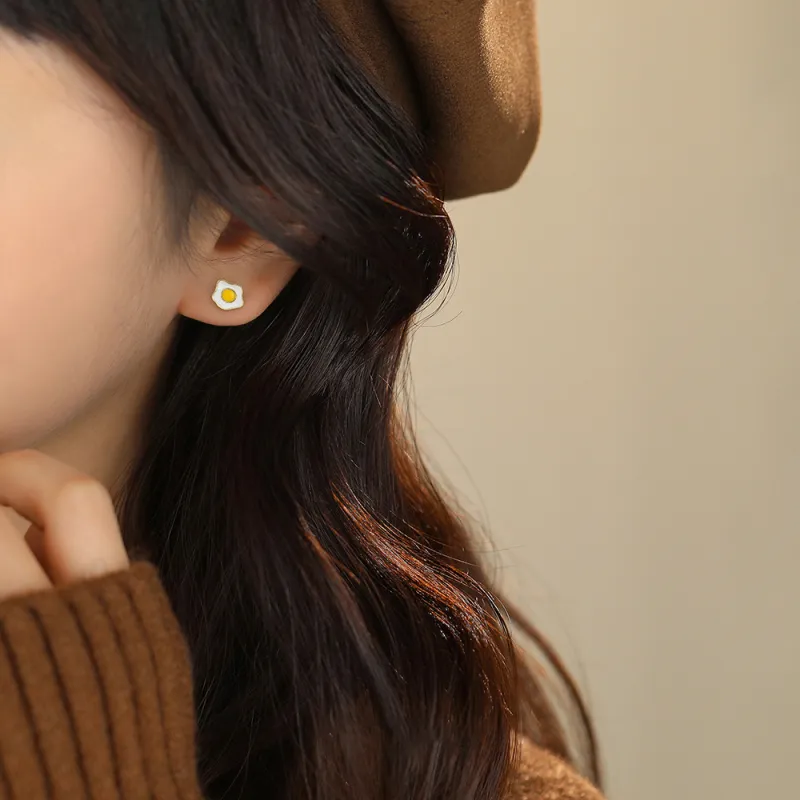KiNGZiT 999 Fine Silver Stud Earrings Women's-1