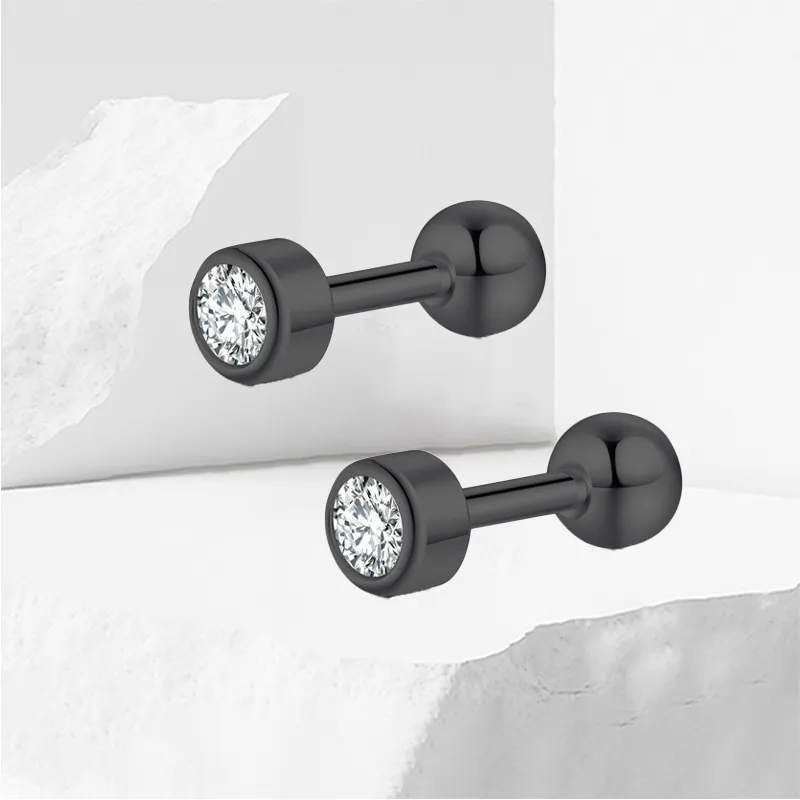 KiNGZiT Titanium Steel Stud Earrings Unisex-2