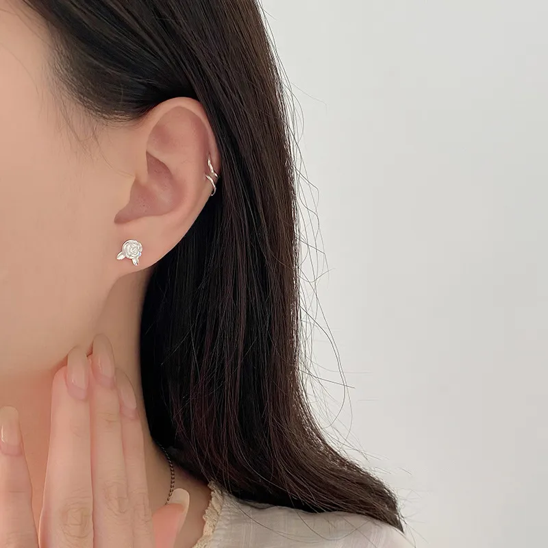 KiNGZiT S 999 Fine Silver Stud Earrings Women's-1