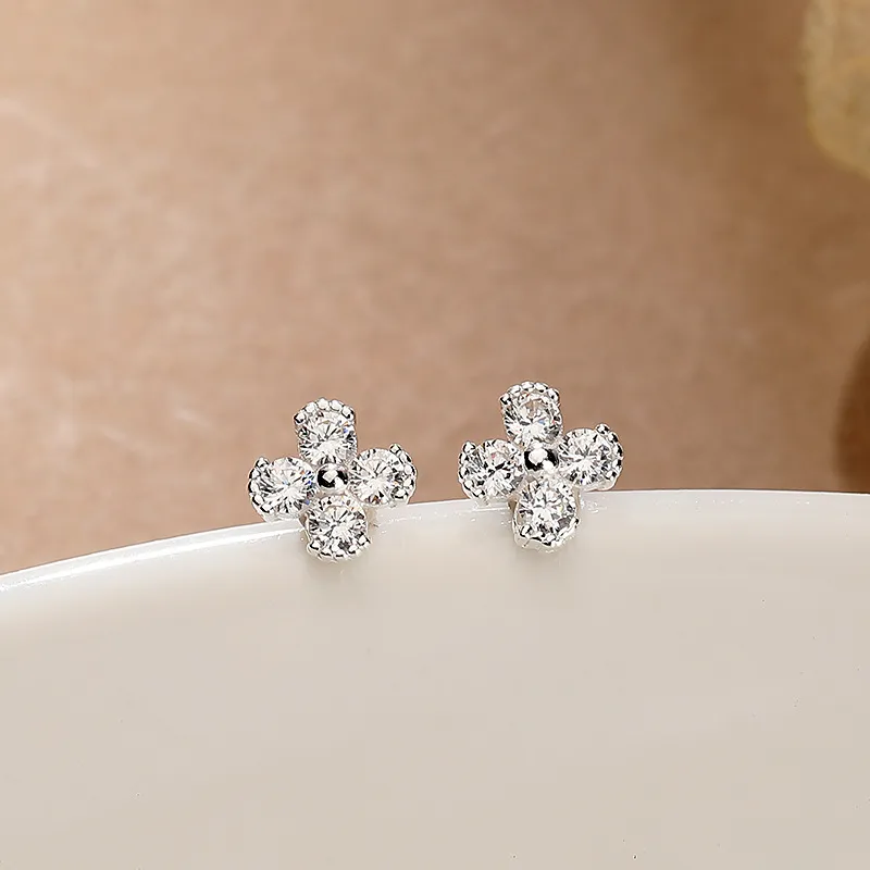 KiNGZiT Sterling Silver Stud Earrings Women's-3