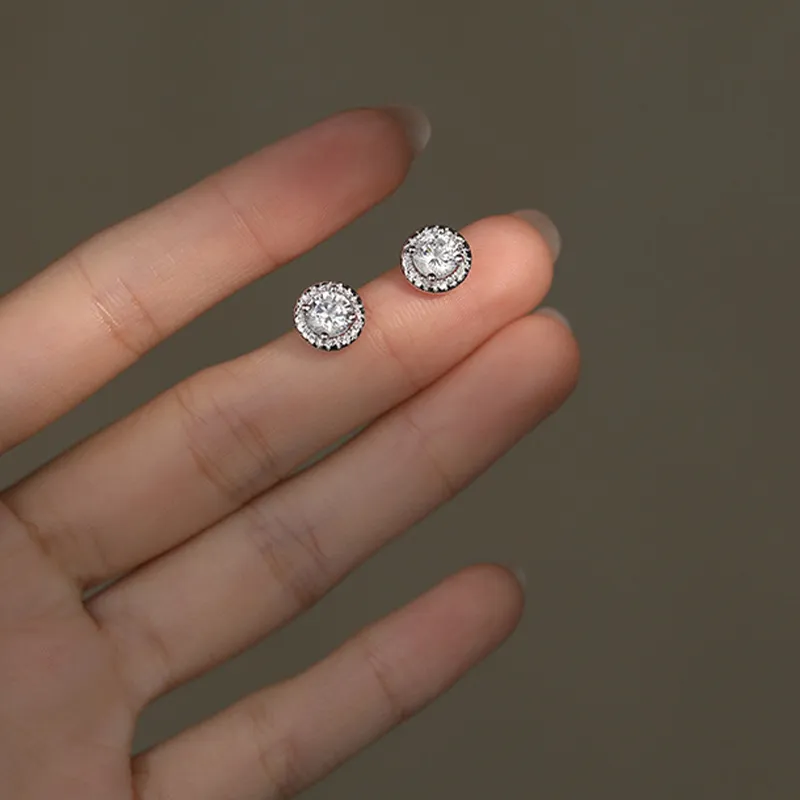 KiNGZiT Sterling Silver S999 Silver Stud Earrings Women's-4