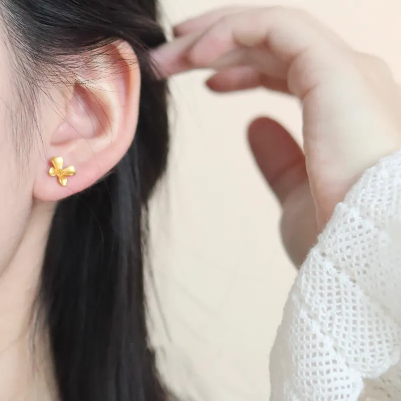 KiNGZiT Alloy Stud Earrings Women's-2