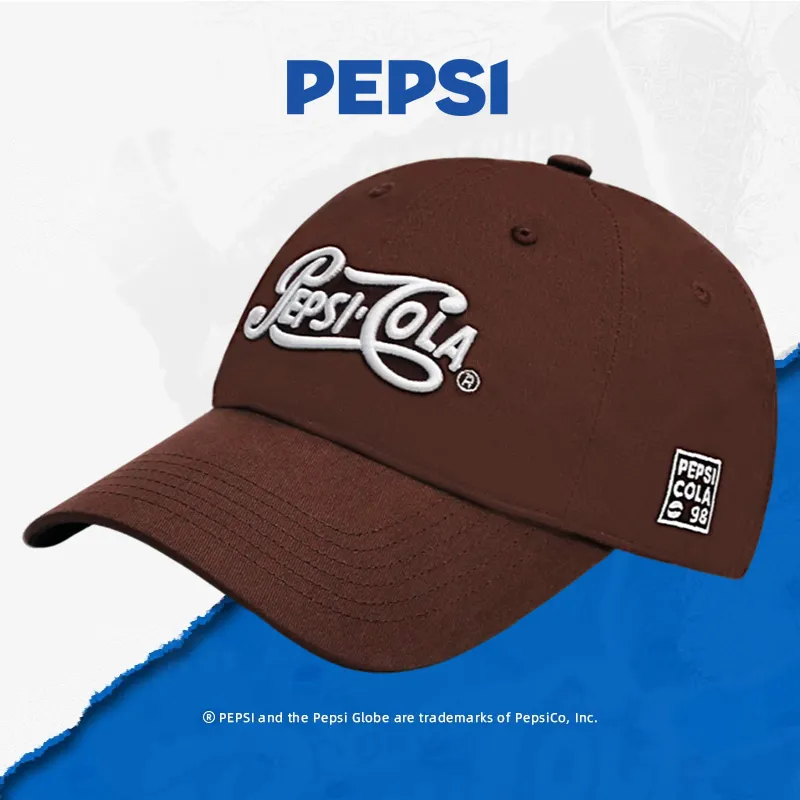 Pepsi Comfortable Cotton Sun Protection Sun Protection Baseball Cap Unisex Brown 001-5