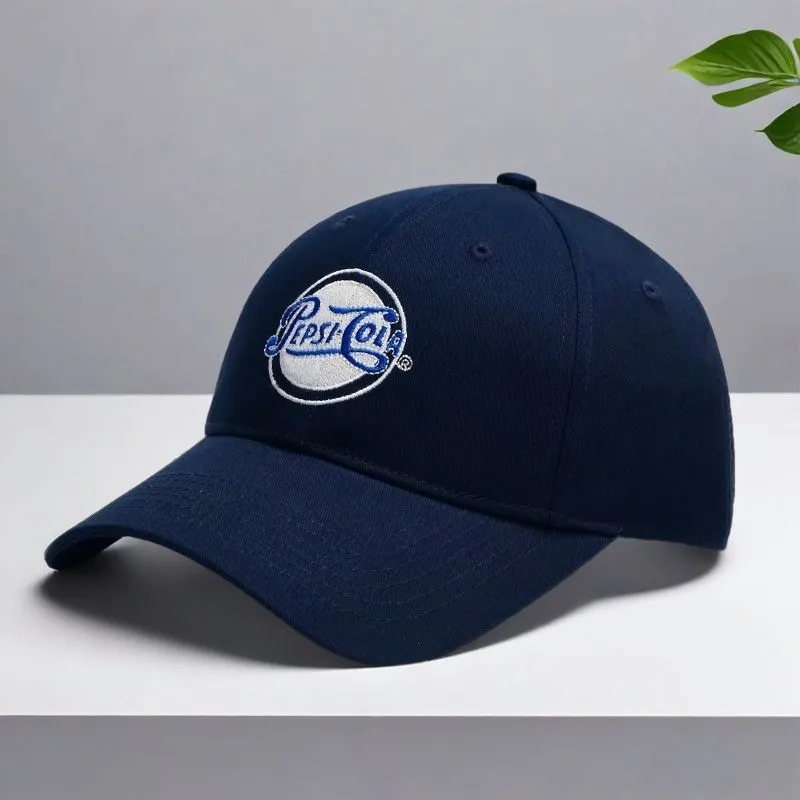 Pepsi Comfortable And Breathable Cotton Wide Brim Baseball Cap For A Slimmer Face Unisex Royal Blue/Blue/Ecru-7