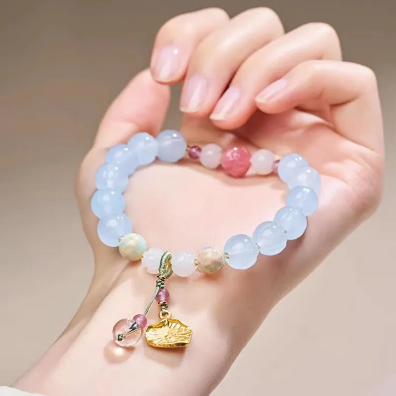 CMFY Golden Silk Jade Bracelets Unisex-2
