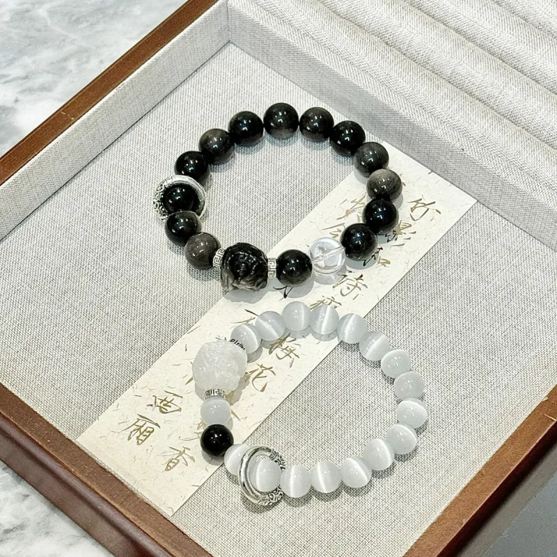 CMFY Obsidian Jade Bracelets Unisex-5