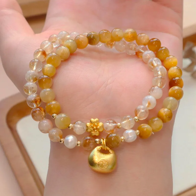 CMFY Tiger's Eye Stone Jade Bracelets Unisex-1