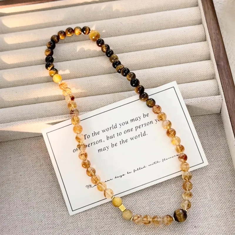 CMFY Tiger's Eye Stone Jade Bracelets Unisex-1