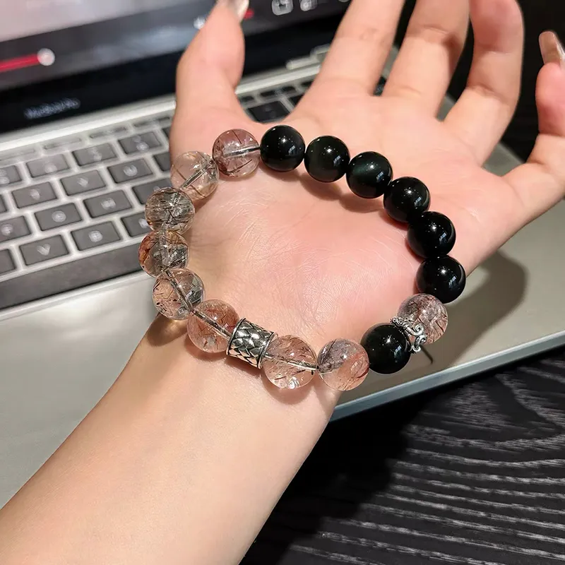 CMFY Obsidian Jade Bracelets Unisex-2