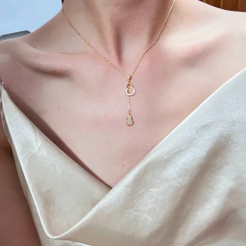 CMFY Chalcedony Jade Necklaces Unisex-1