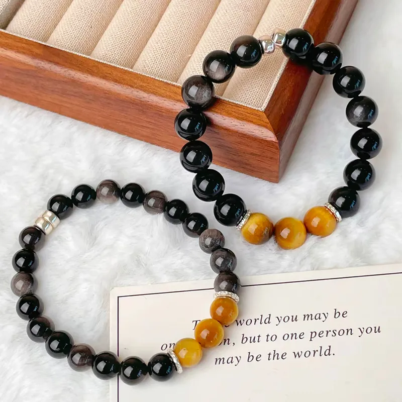 CMFY Obsidian Jade Bracelets Unisex-4