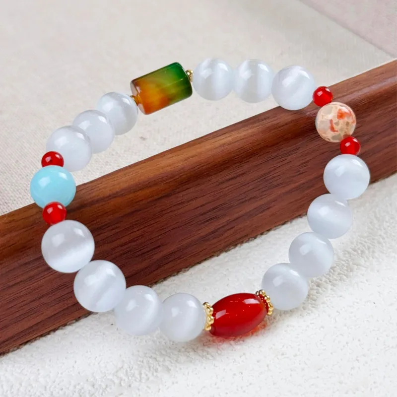 CMFY Glass Cat Eye Bracelets Unisex-2