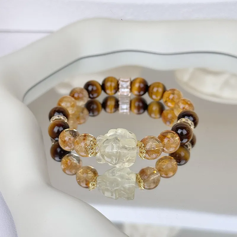 CMFY Tiger's Eye Stone Jade Bracelets Unisex-3