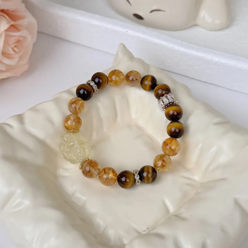 CMFY Tiger's Eye Stone Jade Bracelets Unisex-1