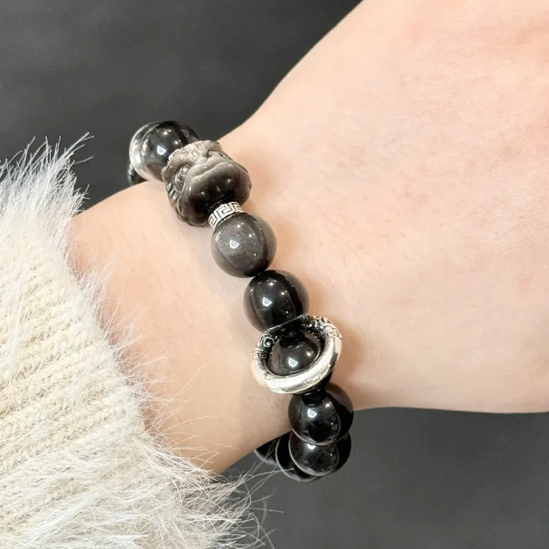 CMFY Obsidian Jade Bracelets Unisex-1