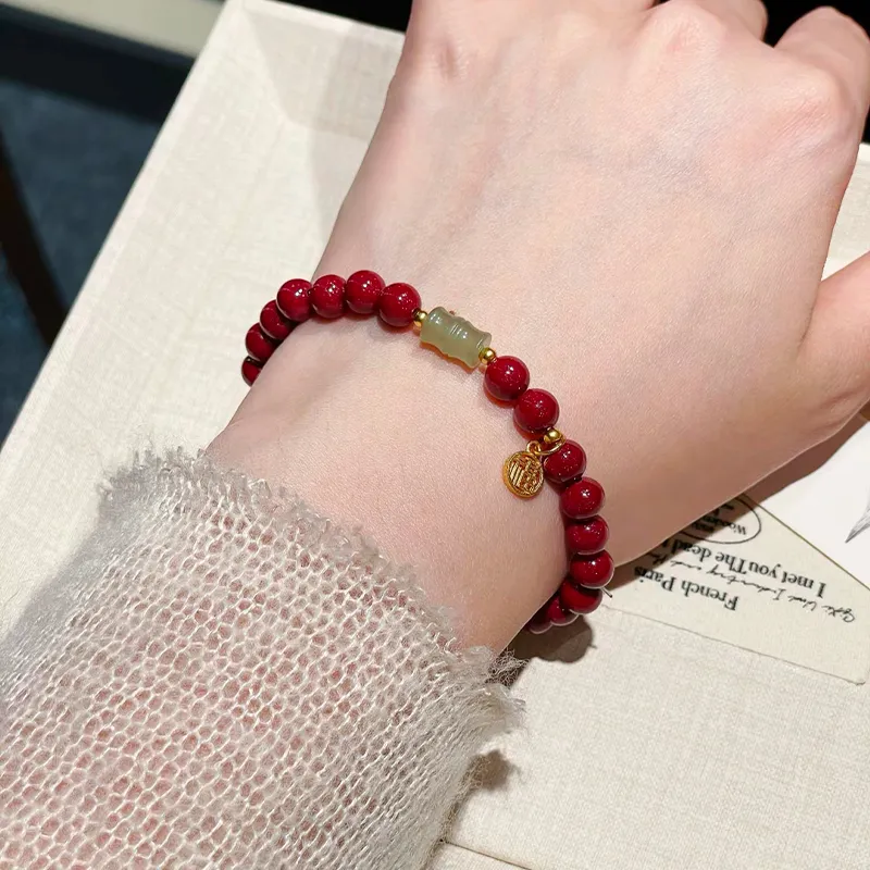 CMFY Cinnabar Jade Bracelets Unisex-2