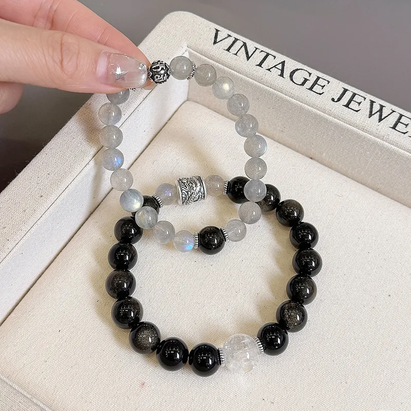 CMFY Obsidian Jade Bracelets Unisex-5