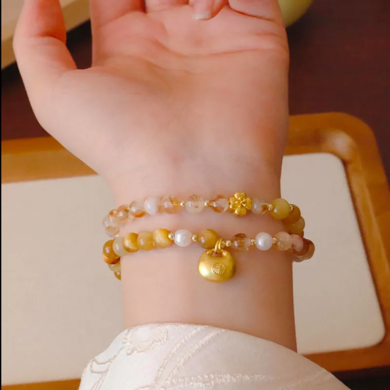 CMFY Tiger's Eye Stone Jade Bracelets Unisex-2