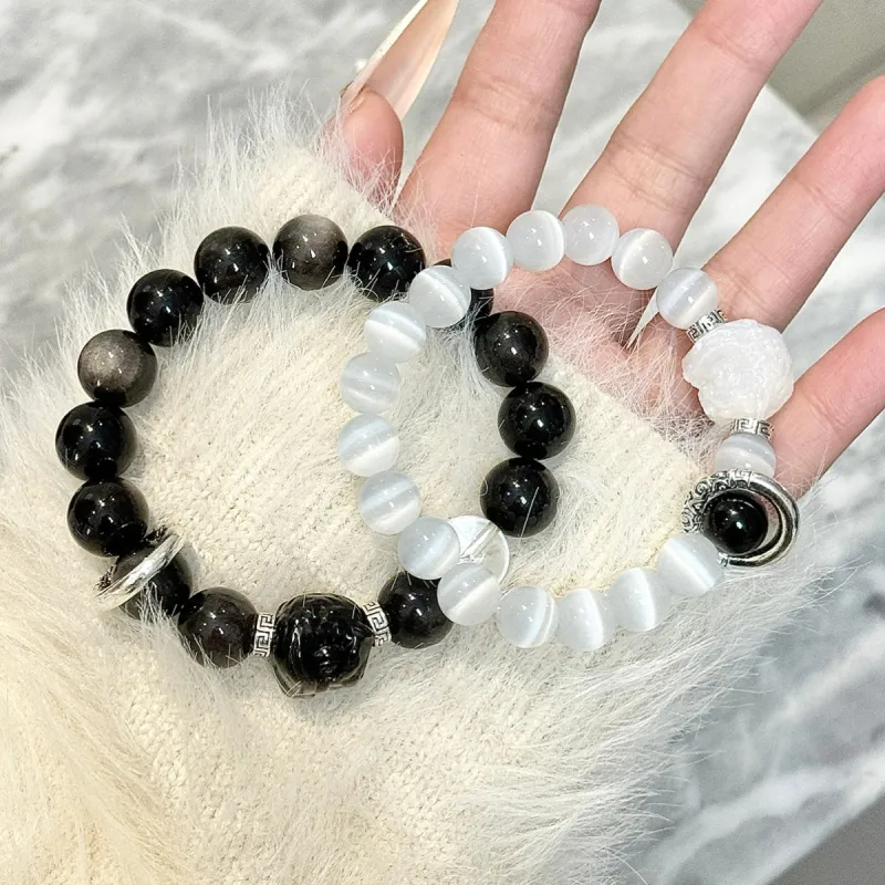 CMFY Obsidian Jade Bracelets Unisex-4