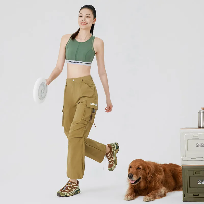 Sumday Athletics Cargo Pants Women's Khaki-2