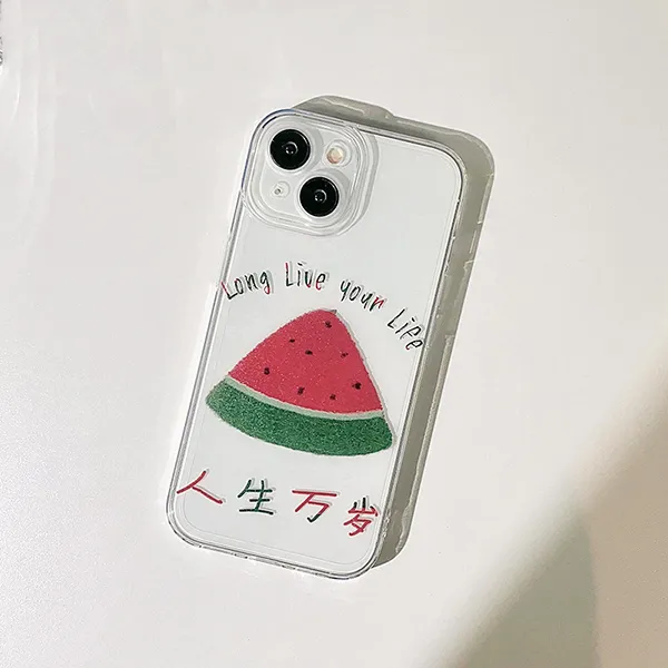US8ACC Silicone Material Watermelon Longevity Phone Cases IPhone13/14/15/Pro/Ma Refreshing-3