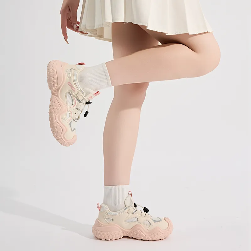 Warrior Abrasion Resistant Breathable Slip Resistant Low Top Casual Shoes Women's Beige Pink-6