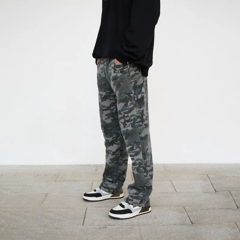 WARRIOR Cargo Pants Women's Black White Camouflage-4