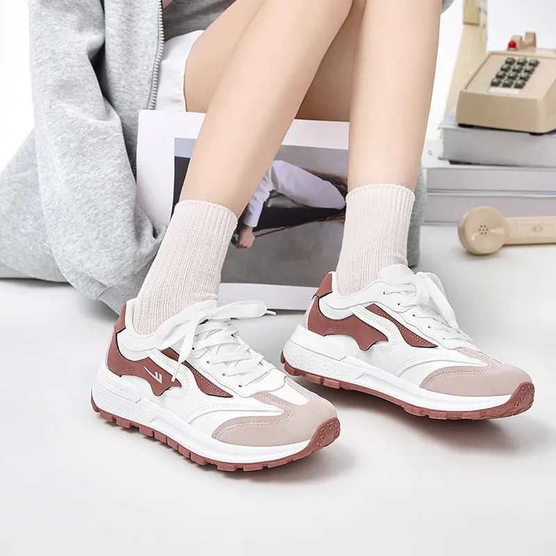 WARRIOR Ride The Wind And Waves Series Casual Shoes Women's Low Top White Light Pink-6