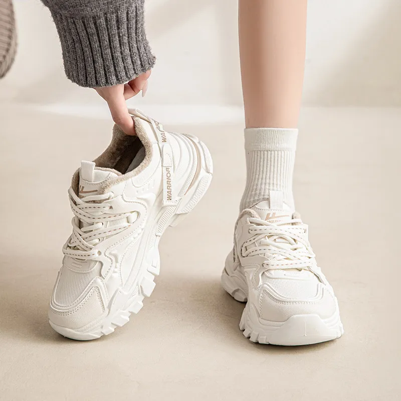 Warrior Anti Slip Wear Resistant Low Top Chunky Sneakers Women's Caramel Chestnut-5