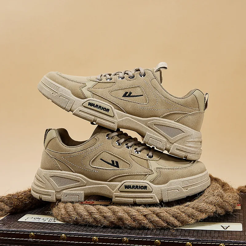 Warrior Low-Top Outdoor Shoes Men's Khaki-6