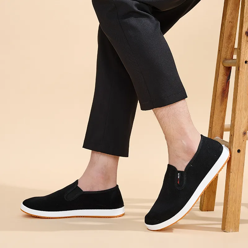 WARRIOR Canvas Shoes Men Low Top Black-7