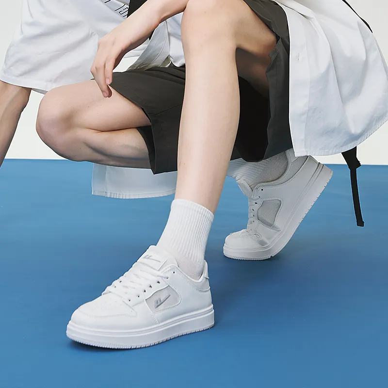 Warrior White Sneakers Air Force 1 Breathable Slip Resistant Low Top Skateboard Shoes Unisex White-5