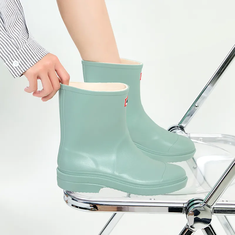 Warrior Wear Resistant Rain Boots Women's Macaron Green-8