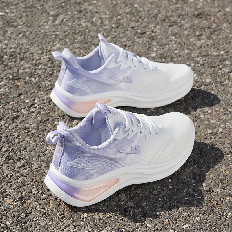 Warrior Slip Resistant, Abrasion Resistant, Breathable Low Top Casual Running Shoes Women's White Purple-5