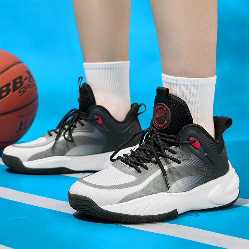 Warrior Low Top Basketball Shoes Men's White Black-6