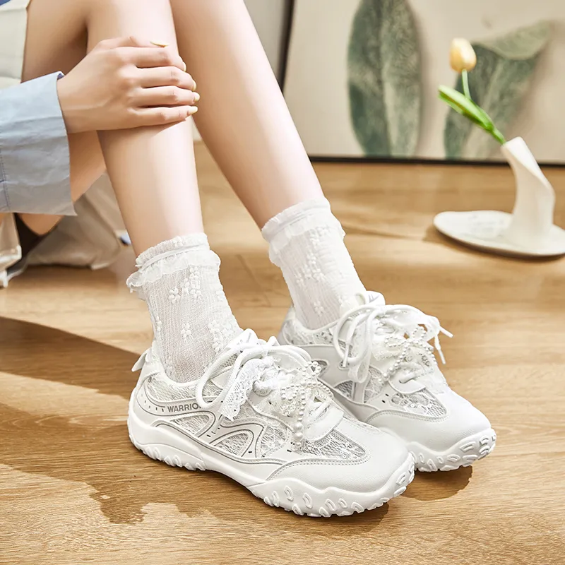 Warrior Slip Resistant, Breathable, Lightweight Low Top Casual Shoes Women's Flawless White-5