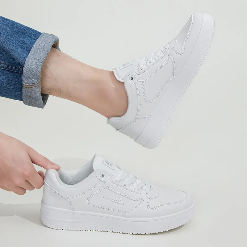 Warrior White Sneakers Air Force 1 Wear Resistant Slip Resistant Low Top Skateboard Shoes Unisex White-5