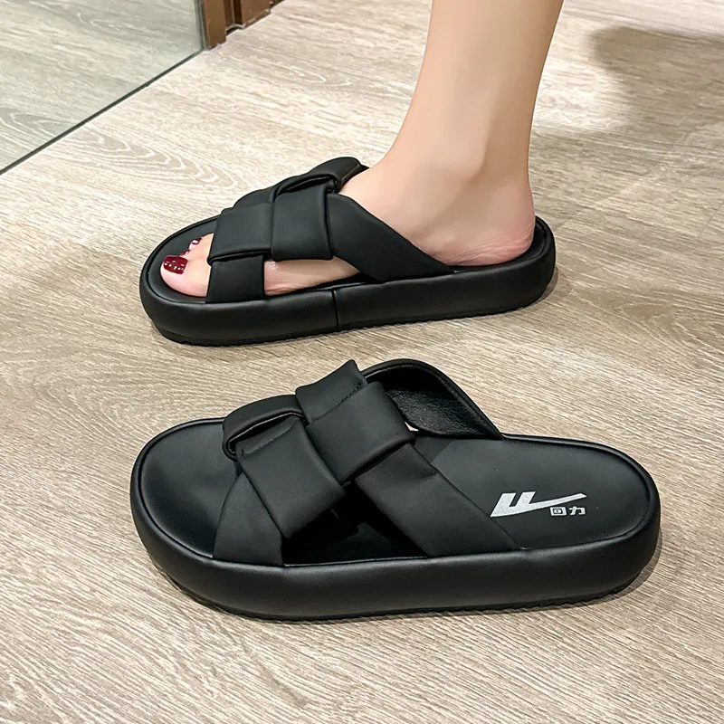 WARRIOR Slide Slippers Women's Black/Khaki/Beige-6