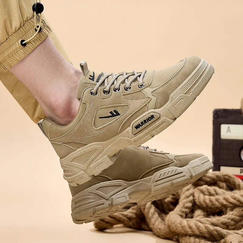 Warrior Low-Top Outdoor Shoes Men's Khaki-4