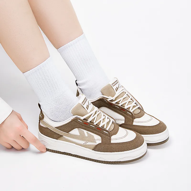 Warrior Slip Resistant, Abrasion Resistant, Breathable Low Top Canvas Shoes Women's Beige Brown-5