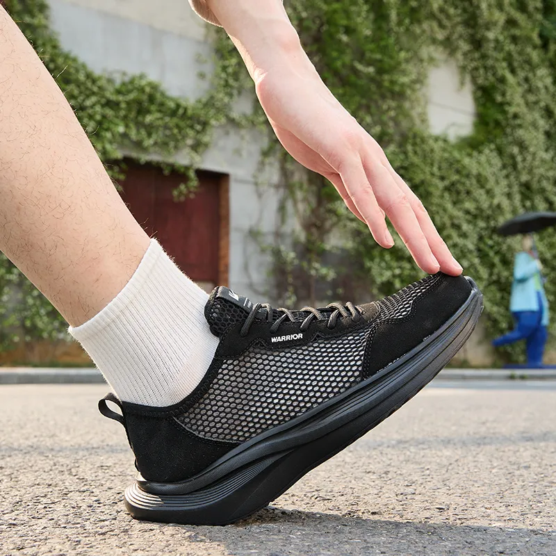 Warrior Slip Resistant, Abrasion Resistant, Breathable Low Top Casual Shoes Men's All Black-6