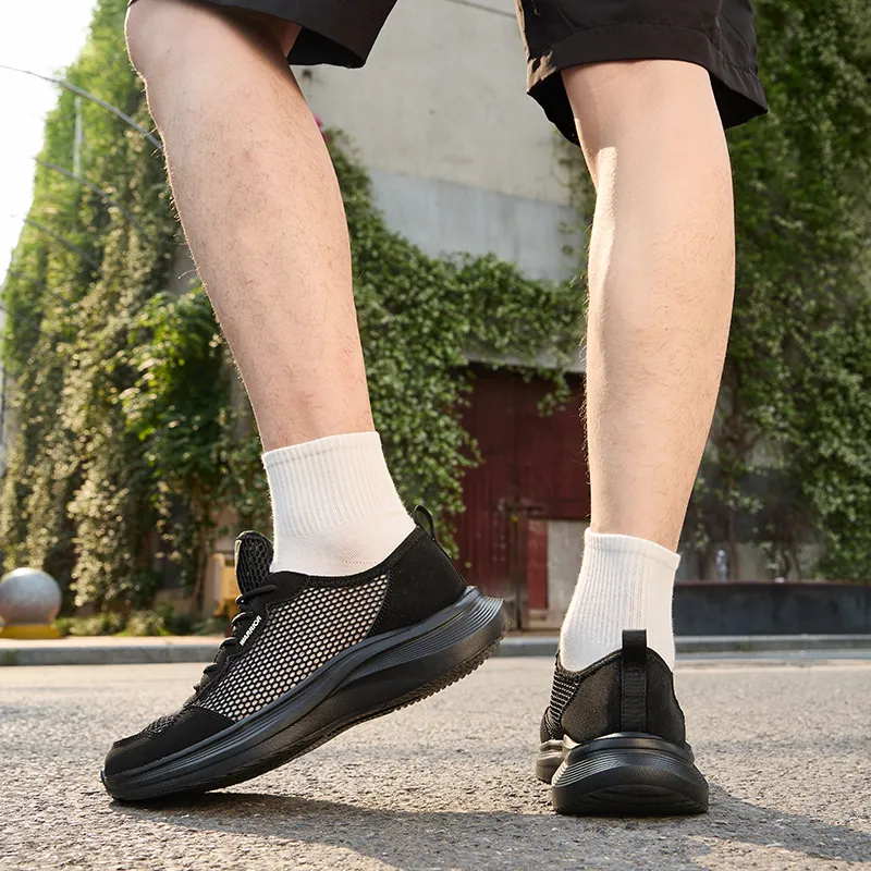 Warrior Slip Resistant, Abrasion Resistant, Breathable Low Top Casual Shoes Men's All Black-7