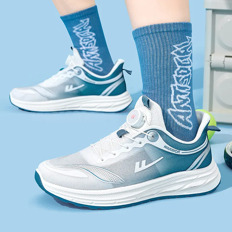 WARRIOR Running Shoes Men Low Top Blue-7