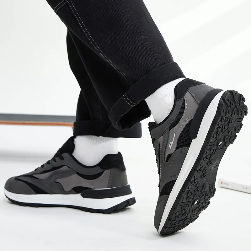 Warrior Mars 3.0 Lightweight Wear-Resistant And Slip-Resistant Low-Top Casual Shoes Men's Black Gray Color-5
