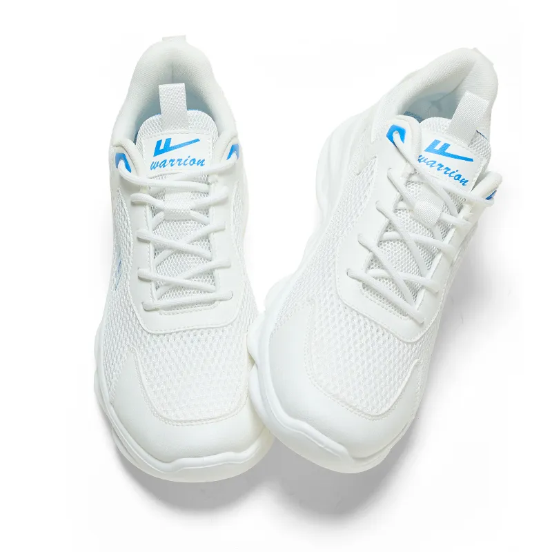 Warrior Slip Resistant, Abrasion Resistant, Breathable Low Top Casual Training Running Shoes Men's White Blue-2